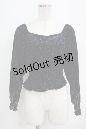 画像: Candy Stripper / FLOWER VELOUR   ネイビー H-25-09-20-033-PU-TO-KB-ZH