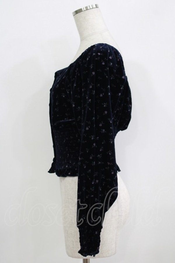 画像2: Candy Stripper / FLOWER VELOUR   ネイビー H-25-09-20-033-PU-TO-KB-ZH (2)