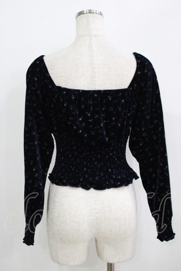 画像3: Candy Stripper / FLOWER VELOUR   ネイビー H-25-09-20-033-PU-TO-KB-ZH (3)