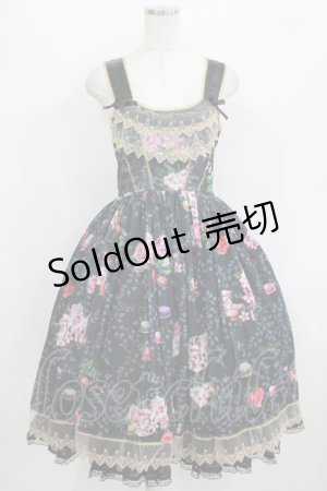 画像: Triple fortune / マカロンティータイムジャンパースカート  ブラック H-25-09-20-004-EL-OP-KB-ZH