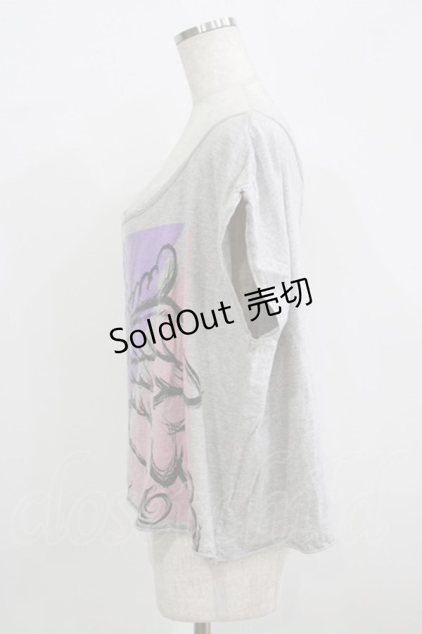 画像2: 【SALE】galaxxxy / ペガサスカットソー  グレー H-25-09-20-035-PU-TO-KB-ZT492 (2)