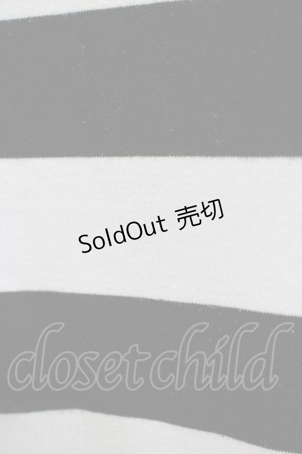 画像4: 【SALE】LISTEN FLAVOR / 悪魔の召喚メッシュ切替カットソー  ボーダー H-25-09-20-042-PU-TO-KB-ZT492 (4)