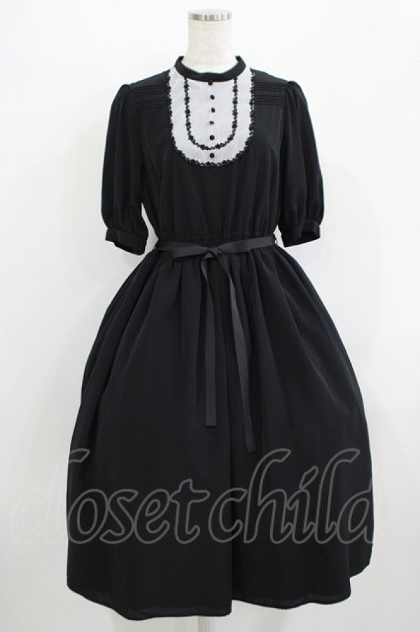 画像1: Melody BasKet / ラウンドヨークワンピース M ブラック H-25-09-20-005-LO-OP-KB-ZH (1)