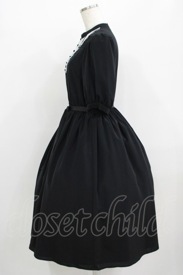 画像2: Melody BasKet / ラウンドヨークワンピース M ブラック H-25-09-20-005-LO-OP-KB-ZH (2)