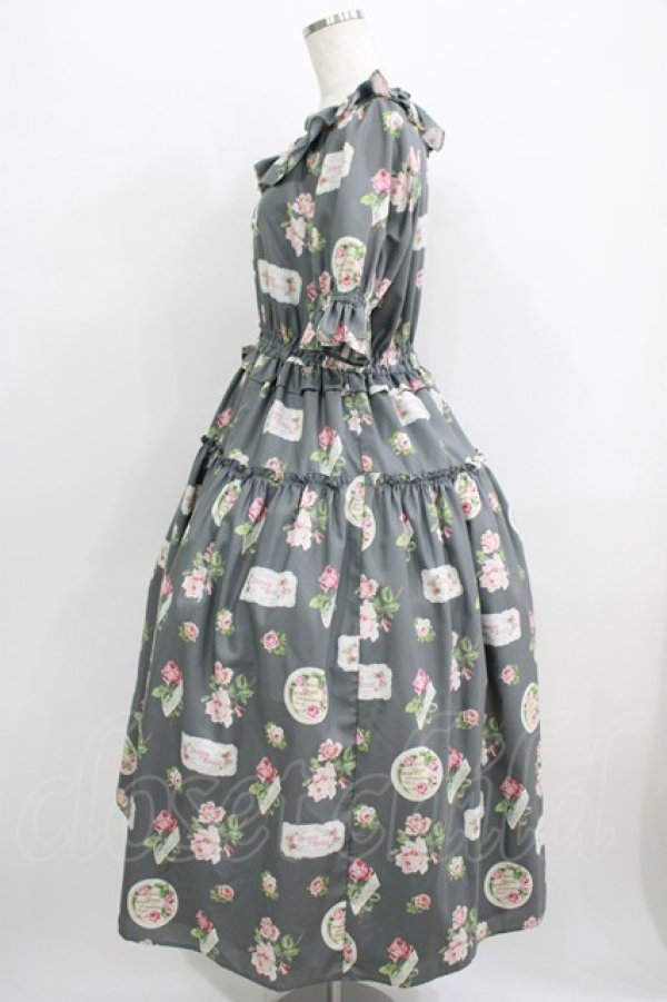 画像2: Melody BasKet / Precious Roseフリルカラーワンピース TallM グレー H-25-09-20-001-LO-OP-KB-ZH (2)