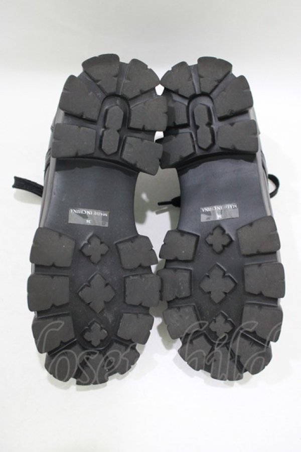 画像4: YOSUKE / レースアップシューズ 36(約23cm) ブラック H-25-09-20-066-PU-SH-KB-ZH (4)