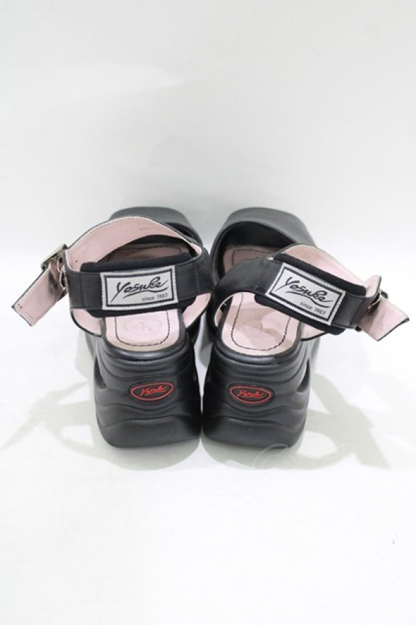画像3: YOSUKE / 厚底サンダル 23.0cm 黒 H-25-09-20-069-PU-SH-KB-ZT-K005 (3)
