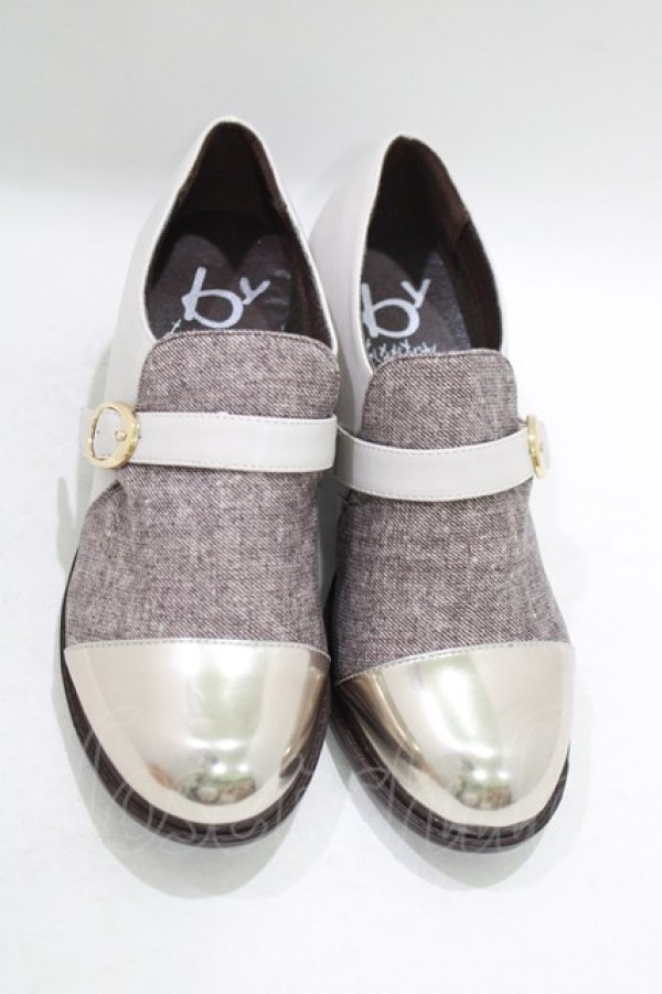 画像1: あしながおじさん / ベルテッドローファーパンプス 22.5 ベージュ H-25-09-20-071-PU-SH-KB-ZH (1)