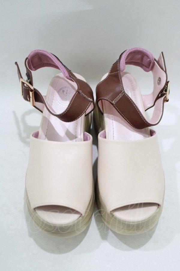 画像1: YOSUKE / 厚底サンダル 23.0 ピンク H-25-09-20-074-PU-SH-KB-ZT-K003 (1)