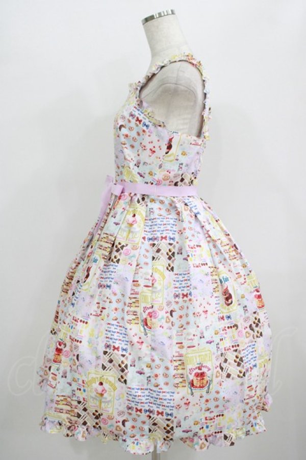 画像2: Emily Temple cute / Anniversary Patchworkキャミソールワンピース  pop(ピンクベース) H-25-09-20-007-ET-OP-KB-ZH (2)