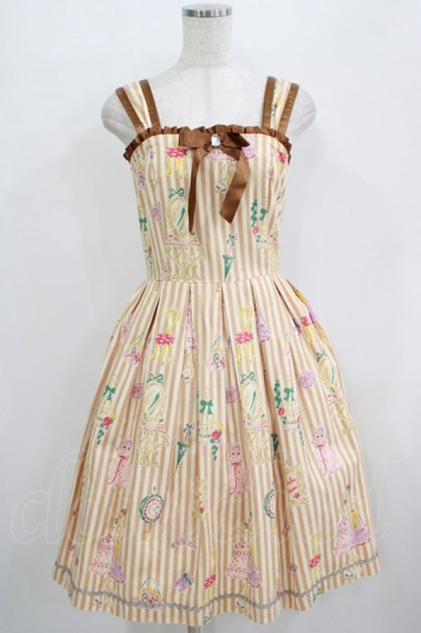 画像1: Emily Temple cute / LuLuルームノースリーブワンピース  チャ H-25-09-20-009-ET-OP-KB-ZH (1)