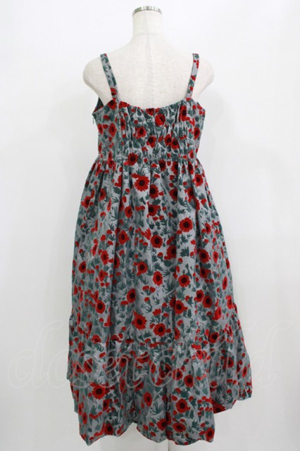 画像3: Jane Marple Dans Le Salon / Winter daisy strap dress  グレー H-25-09-20-011-JM-OP-KB-ZH (3)