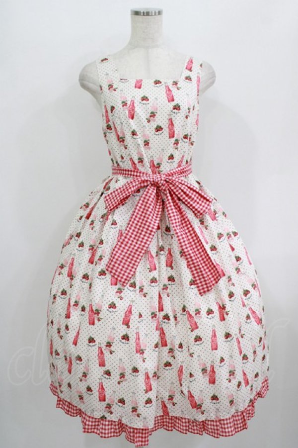 画像1: Melody BasKet / Cherry soda popジャンパースカート  アイボリー H-25-09-20-002-LO-OP-KB-ZT340 (1)