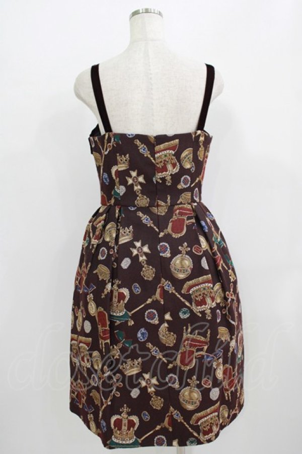 画像3: Jane Marple / ロイヤルコレクションゴブランのキャミワンピース  エンジ H-25-09-20-013-JM-OP-KB-ZH (3)