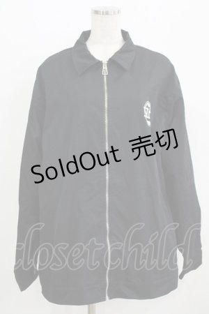 画像: NieR Clothing / バックプリント裏起毛ジャケット F 黒 H-25-09-20-019-PU-JA-KB-ZH