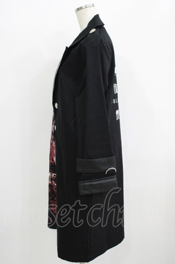 画像2: SEX POT ReVeNGe / 合皮切替ロングジャケット M 黒 H-25-09-20-021-SP-JA-KB-ZH (2)