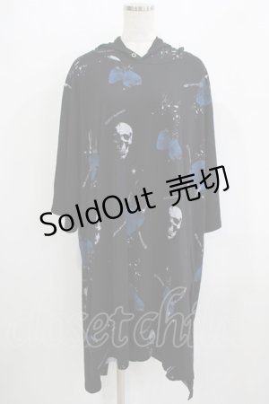 画像: 【SALE】SEX POT ReVeNGe / スカルベリーパーカーワンピース  黒 H-25-09-20-025-SP-OP-KB-ZT495