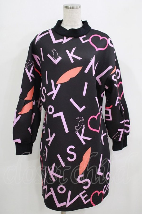 画像1: MILK / MILKISSカットワンピース  ブラックベース H-25-09-20-026-ML-OP-KB-ZH (1)