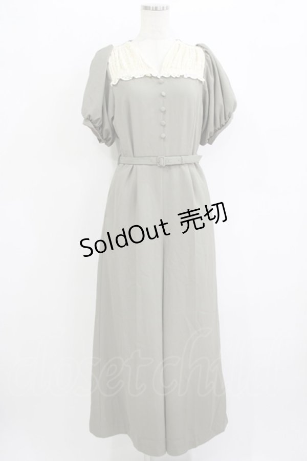 画像1: an another angelus / クレリックレースヨークオールインワン 1 L/GREEN H-25-09-21-030-CA-OP-NS-ZH (1)