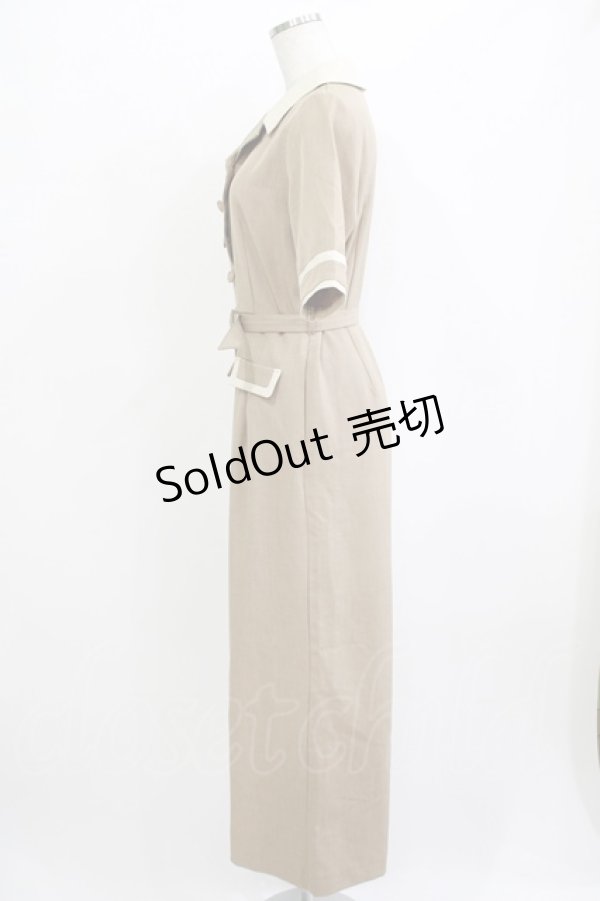 画像2: an another angelus / バイカラーマリンオールインワン Free L/BEIGE H-25-09-21-031-CA-OP-NS-ZH (2)