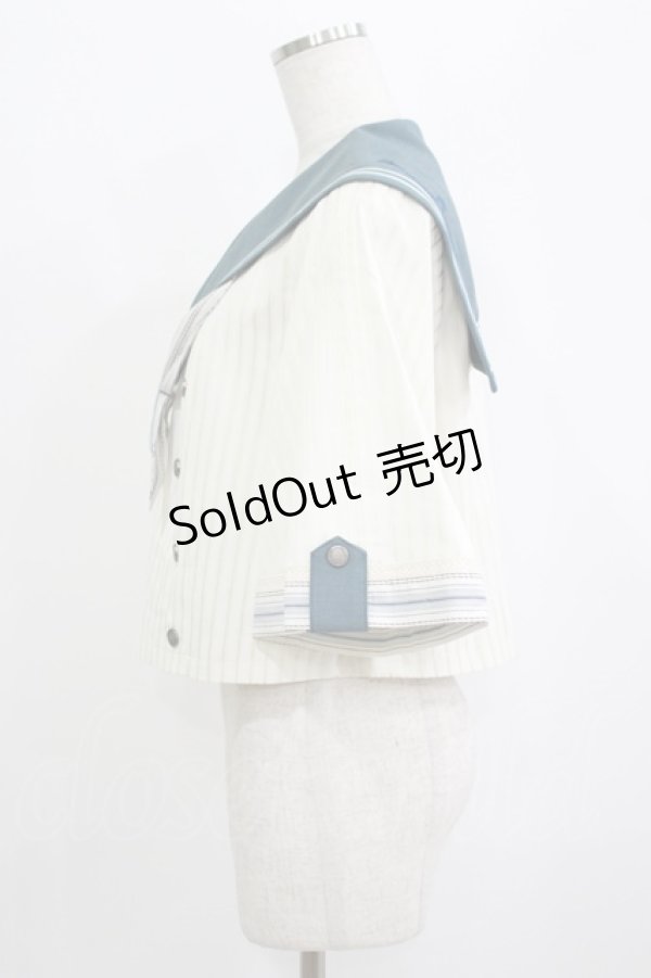 画像2: Hoshibako Works / ポルト・フレスカ セーラー襟ブラウス Free サックス H-25-09-21-032-LO-BL-NS-ZH (2)