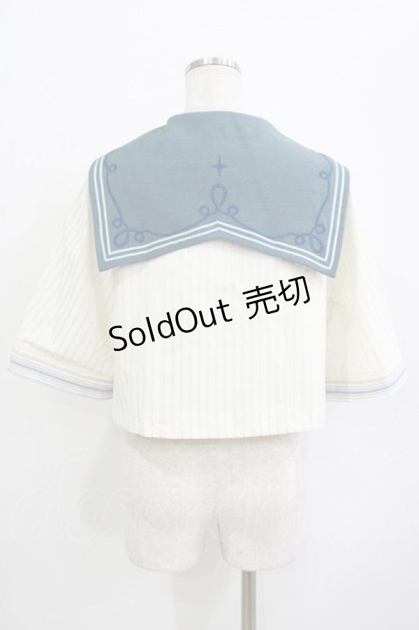 画像3: Hoshibako Works / ポルト・フレスカ セーラー襟ブラウス Free サックス H-25-09-21-032-LO-BL-NS-ZH (3)