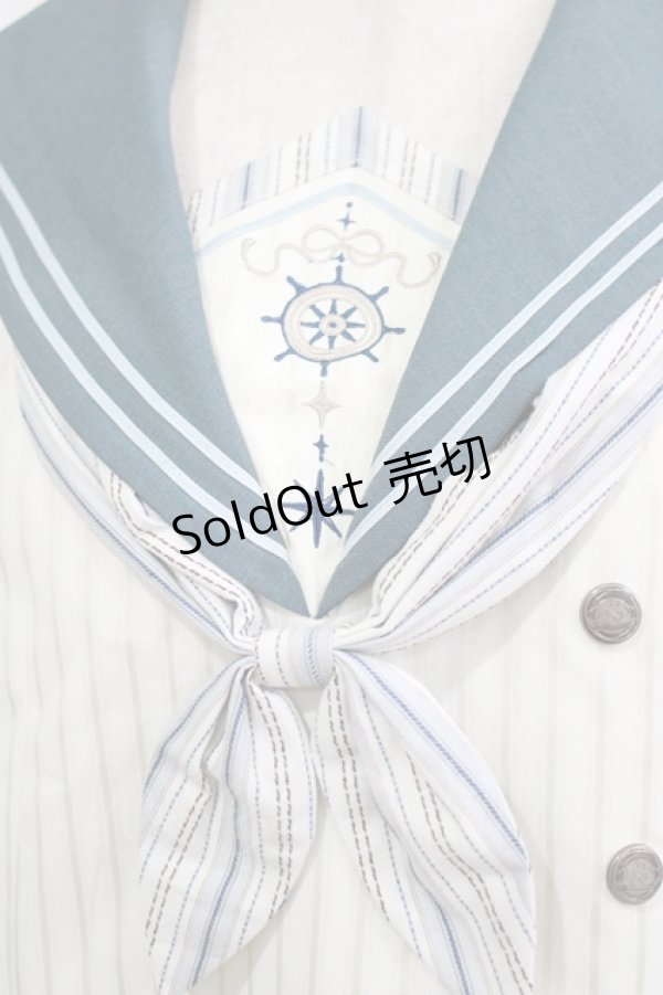 画像4: Hoshibako Works / ポルト・フレスカ セーラー襟ブラウス Free サックス H-25-09-21-032-LO-BL-NS-ZH (4)