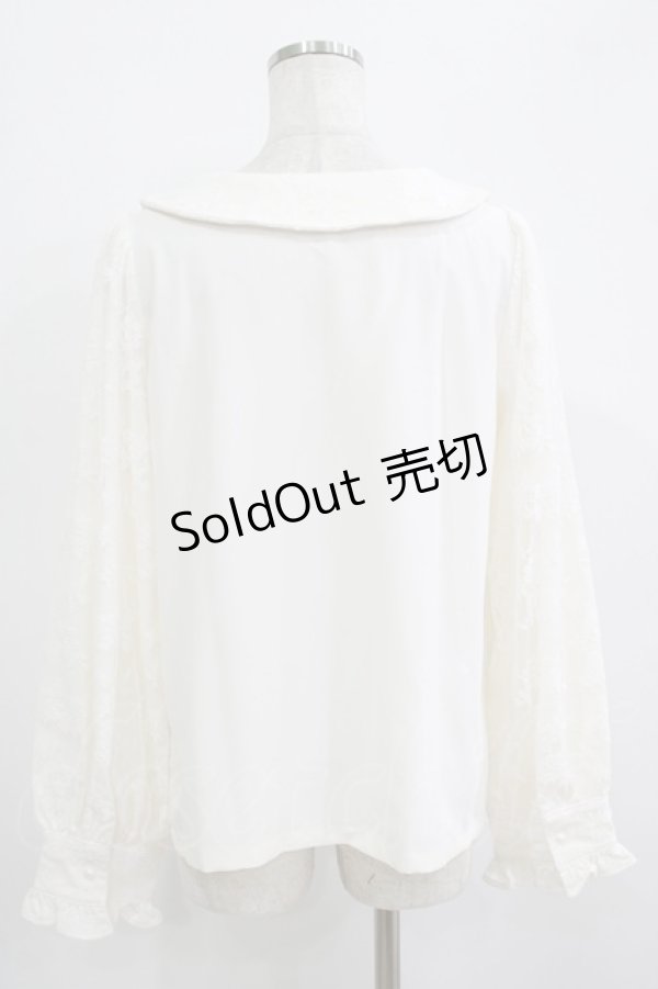 画像3: DearMyLoveRose / 選べる衿レースパフスリブラウス L アイボリー H-25-09-21-034-EL-BL-NS-ZH (3)