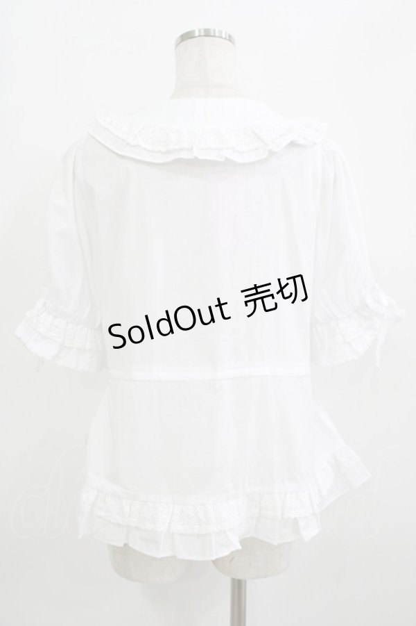 画像3: Chalmiere / クラシックコットンブラウス M 白 H-25-09-21-035-PU-BL-NS-ZH (3)