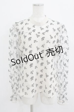 画像: DearMyLoveRose / ブーケチュールドッキングブラウス LL アイボリー H-25-09-21-038-EL-BL-NS-ZH