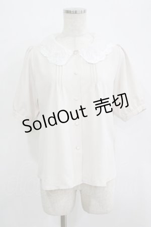 画像: Fi.n.t / スワン刺繍シアー衿ブラウス Free PINKBEIGE H-25-09-21-040-CA-BL-NS-ZH