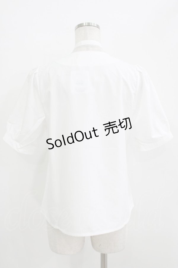 画像3: Fi.n.t / アレンジタイ付きスクエアネックブラウス Free OFFWHITE H-25-09-21-042-CA-BL-NS-ZH (3)