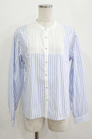 画像: Fi.n.t / ヨーク切替ストライプシャツ Free BLUE×WH H-25-09-21-043-CA-BL-NS-ZH