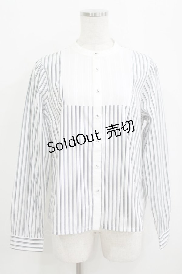 画像1: Fi.n.t / ヨーク切替ストライプシャツ Free BLACK×WH H-25-09-21-053-CA-BL-NS-ZH (1)