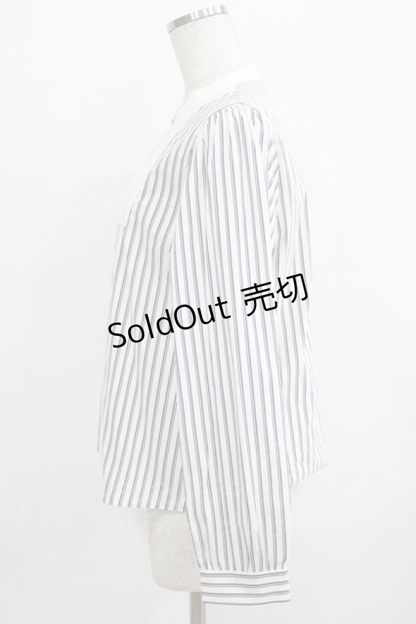 画像2: Fi.n.t / ヨーク切替ストライプシャツ Free BLACK×WH H-25-09-21-053-CA-BL-NS-ZH (2)