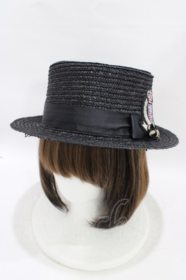 画像1: MIHO MATSUDA / エンブレムハット  黒 H-25-09-21-1005-GO-AC-KB-ZT-K-025 (1)