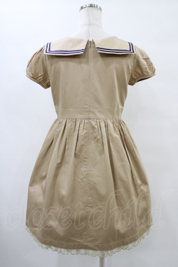 画像2: Emily Temple cute / クロテッドセーラーワンピース  ベージュ H-25-09-21-1031-ET-OP-KB-ZH (2)