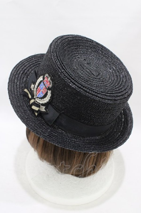 画像2: MIHO MATSUDA / エンブレムハット  黒 H-25-09-21-1005-GO-AC-KB-ZT-K-025 (2)