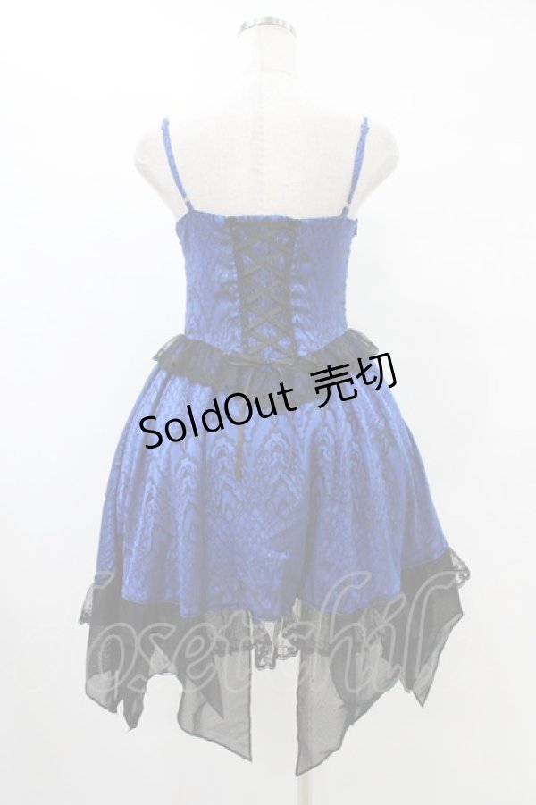 画像2: BLOOD SUPPLY（海外ブランド） / クロスチャームキャミワンピース S ブルー H-25-09-21-1033-GO-OP-KB-ZH (2)