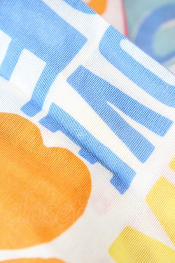 画像3: Jane Marple / ブリティッシュロゴサイドリボンスカート M ブルー×オレンジ H-25-09-21-1036-JM-SK-KB-ZH (3)