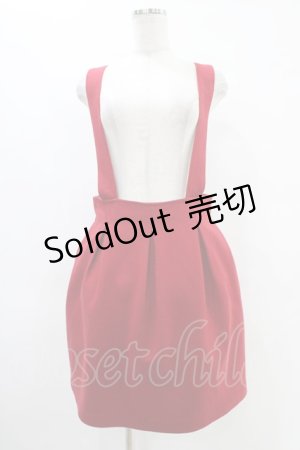 画像: Jane Marple / サス付ウールタックスカート M 赤 H-25-09-21-1038-JM-SK-KB-ZH