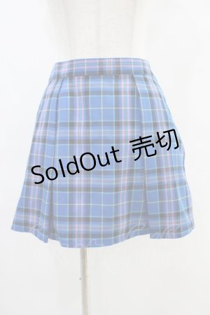 画像: SEXY DYNAMITE LONDON / タータンチェックタックスカート  青 H-25-09-21-1039-PU-SK-KB-ZH