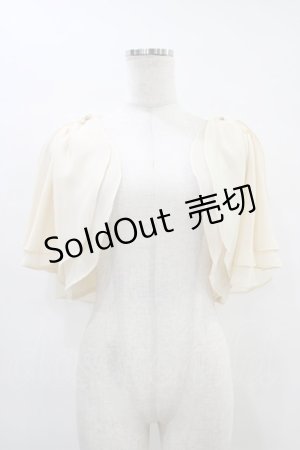 画像: axes femme / バックレースシフォンボレロ  ベージュ H-25-09-21-1042-AX-TO-KB-ZH