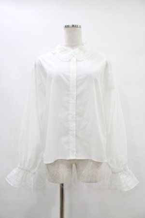 画像: merry jenny / シアーギンガムシャツ  オフホワイト H-25-09-21-1048-LO-BL-KB-ZH