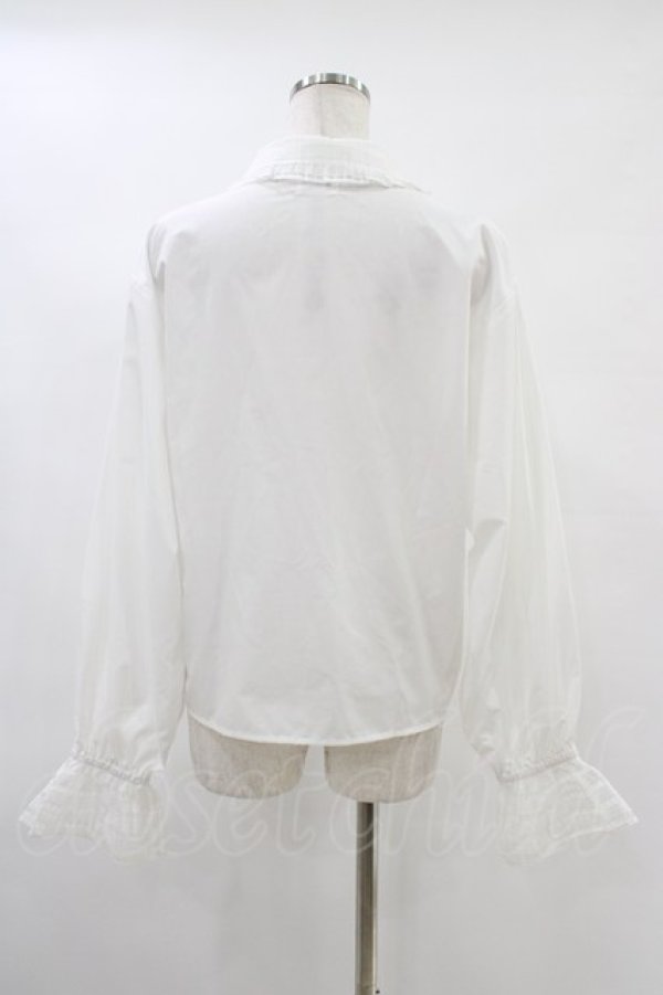 画像2: merry jenny / シアーギンガムシャツ  オフホワイト H-25-09-21-1048-LO-BL-KB-ZH (2)