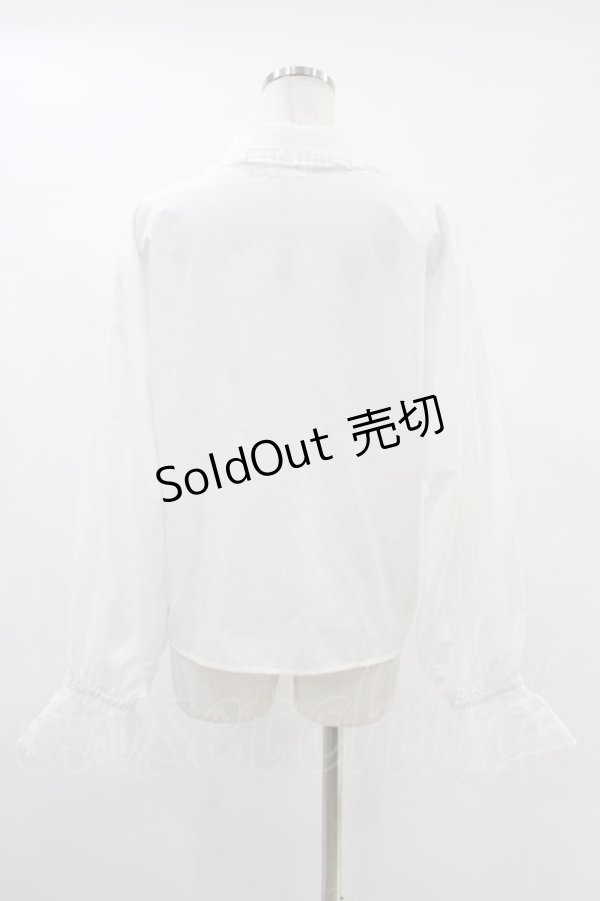 画像2: merry jenny / シアーギンガムシャツ  オフホワイト H-26-01-09-030-LO-BL-KB-ZH (2)