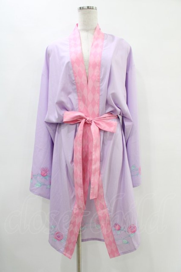 画像1: LISTEN FLAVOR / ゴシックローズキモノガウン  ラベンダー H-25-09-21-1050-PU-TO-KB-ZH (1)