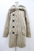 画像1: MILKBOY / ファーカラーモッズコート  ベージュストライプ H-25-09-21-1056-MB-CO-KB-ZH (1)