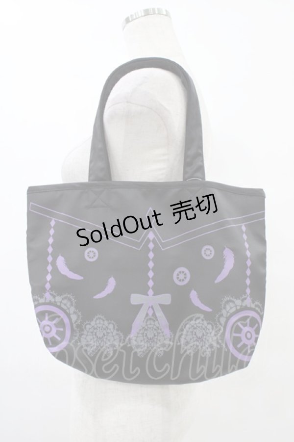 画像1: h.NAOTO / 暁美ほむらトートバッグ  ブラック H-25-09-21-1008-HN-BG-KB-ZH (1)