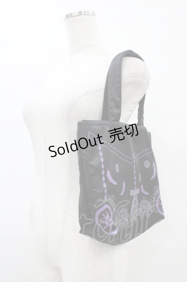 画像2: h.NAOTO / 暁美ほむらトートバッグ  ブラック H-25-09-21-1008-HN-BG-KB-ZH (2)